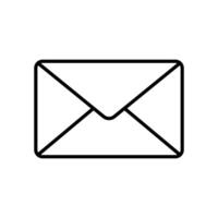 Mail or email envelope icon for sending messages vector