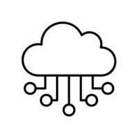 Cloud computing icon to support technology network vector