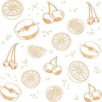 repeating fruit fabric pattern illustration vector