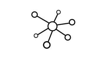 Digital technology network connection animation Isolated on White Background video