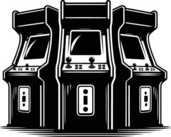 An arcade machine with two games on it vector