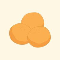 Lyre fruit flat design cartoon icon illustration vector