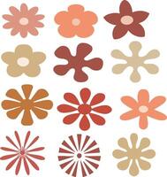Hand-Drawn Boho Floral Elements for Design Bundle vector