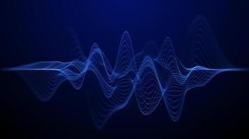 Sound Waves Frequency, Futuristic Look Audio Waveform Graph In Seamless Loop, Hud User Interface Background Element, Audio Visualizer, Sound Analyzer Screen. Music wave, Audio space. video