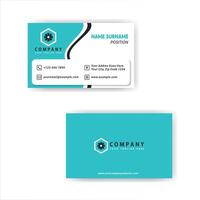 Creative Blue and Clean Modern Bussiness Card For Company. Simple Clean Design Template. vector