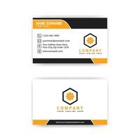 Business Card Template with Orange and Black Colors. Modern and clean professional business card template For Company. Simple Clean Design vector