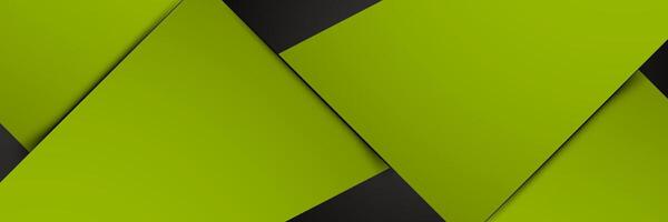 Green and Black Abstract Geometric Background with Overlapping Layers vector