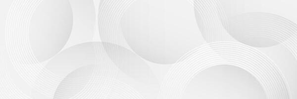 Minimal Abstract White Background with Circular Lines vector