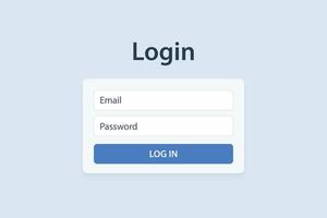 Modern Login Screen with Fields vector