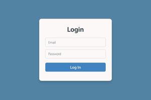 Modern Login Screen with Email and Password vector