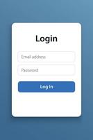 Login Screen with Email and Password Fields vector