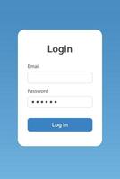 Modern Login Screen with Password Fields vector