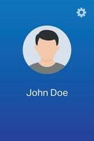 User Profile Screen with Avatar vector