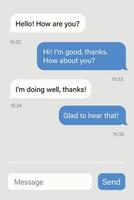 Messaging App Chat Screen with Speech Bubbles vector