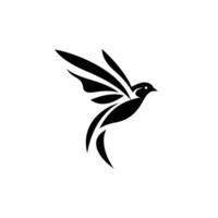 Energetic Abstract Sparrow in Flight with Lively Detail vector