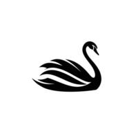 Serene Abstract Swan Gliding Gracefully on Calm Water vector