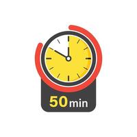 A clock with the word 50 minutes on it vector