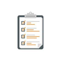 A clipboard with checklists on it vector