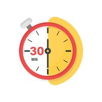 A stopwatch with the words 30 minutes on it vector