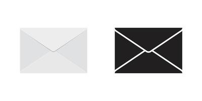 An envelope and envelope icon on a white background vector