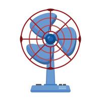 A blue fan with red wires on top vector