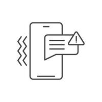 A phone with a message icon on it vector