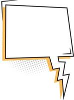 Empty comic chat bubble with retro halftone effect vector