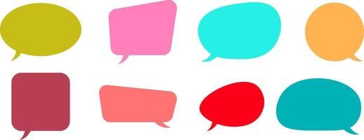 Speech bubbles. Colorful Flat Speech Bubbles Collection vector