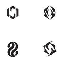 Clear dollar business company logo symbol silhouette illustration 4 set design for branding secure transactions mobile finance and money exchange services vector