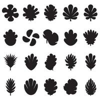 Minimal abstract shape bundle in silhouette organized in structured grid for layout design vector