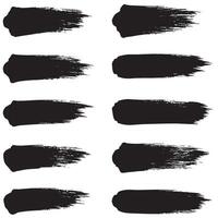 Silhouette brush strokes and ornament element set bundle for artistic layouts and graphic identity vector