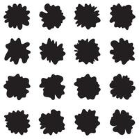 Bundle of abstract shape silhouettes structured in grid layout for background or branding use vector