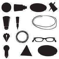 Classic decorative swill ornament set in silhouette perfect for design element bundles vector
