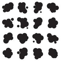 Structured grid layout with abstract shapes in silhouette style for modern artwork bundles vector