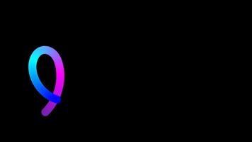 Animation of Colorful Neon Confetti Swirls and Wavy Lines Transparent background with alpha channel. Colourful confetti. Carnival elements. Bright abstract curves, gradient spiral shapes for banners video