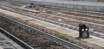 View of a railway tracks. photo