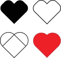 Stylish Heart Shape Bundle Design for Abstract Lovers vector