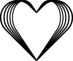 Trendy Heart Line Graphic For Cozy Room Vibes vector