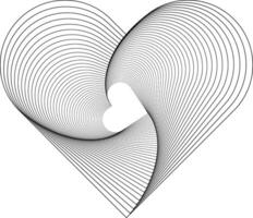 modern heart line art print perfect for romantic artwork vector