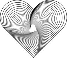 unique heart line drawing perfect for love poster design vector