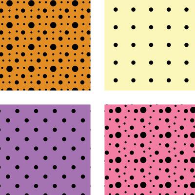 collection of 4. vibrant polka dot seamless patterns
