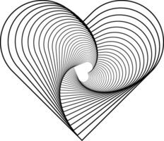 trendy heart line art concept for minimal abstract decor vector