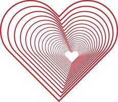 Minimalist Heart Line Art Drawing For Romantic Interiors vector