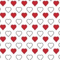 romantic love shape seamless pattern design for digital backgrounds vector