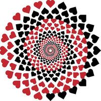 modern beautiful abstract art created using heart shape love concept design vector