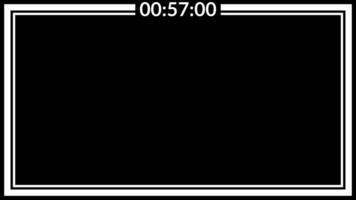 60 seconds countdown timer with a white frame and a countdown timer reading suitable for countdowns, digital presentations, and time related concepts video