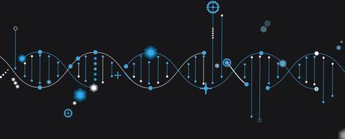 Abstract DNA molecule technology vector