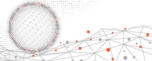 Abstract technology background with plexus effect. vector