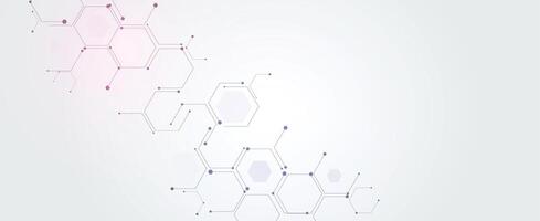 abstract background with molecular structure vector