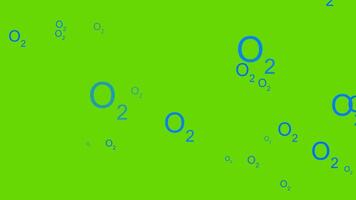 Science animation of oxygen icon seamless loop movement. video